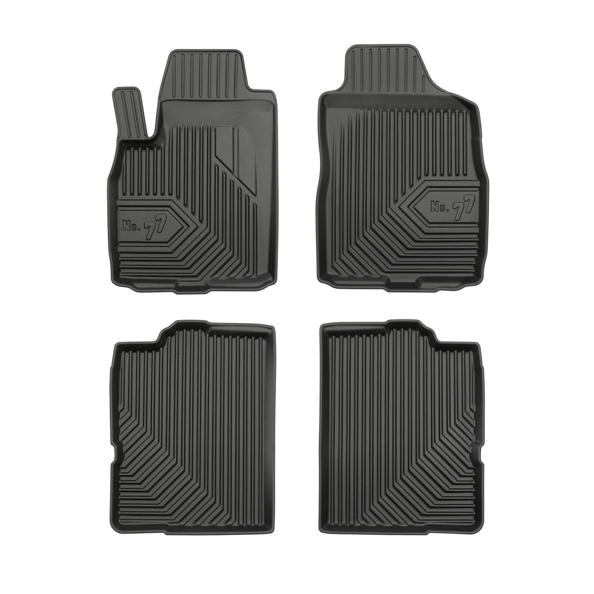 Fußmatten Gummimatten No.77 für Fiat Panda II 2003-2012 TPE Gummi Schwarz 4 tlg