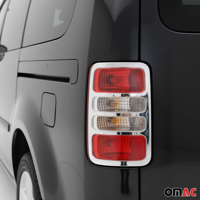 Rücklicht Leisten Heckleuchte für VW Caddy 2003-2014 Edelstahl Silber 2tlg