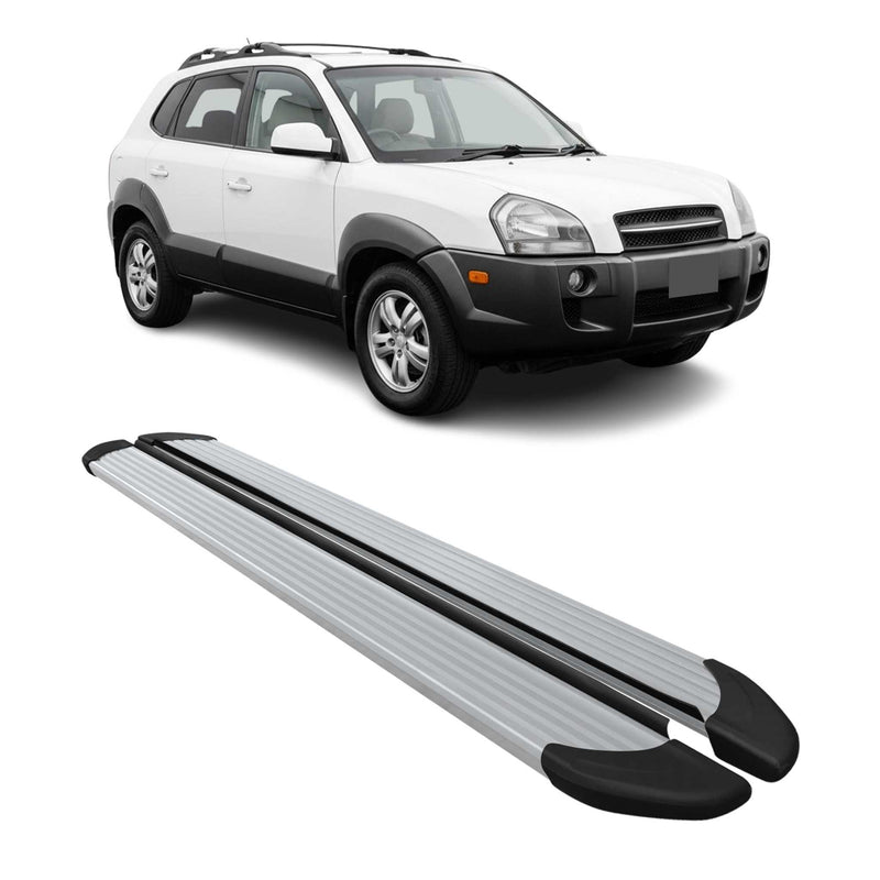 Seitenschweller Trittbretter Schweller für Hyundai Tucson 2004-2009 Alu Grau