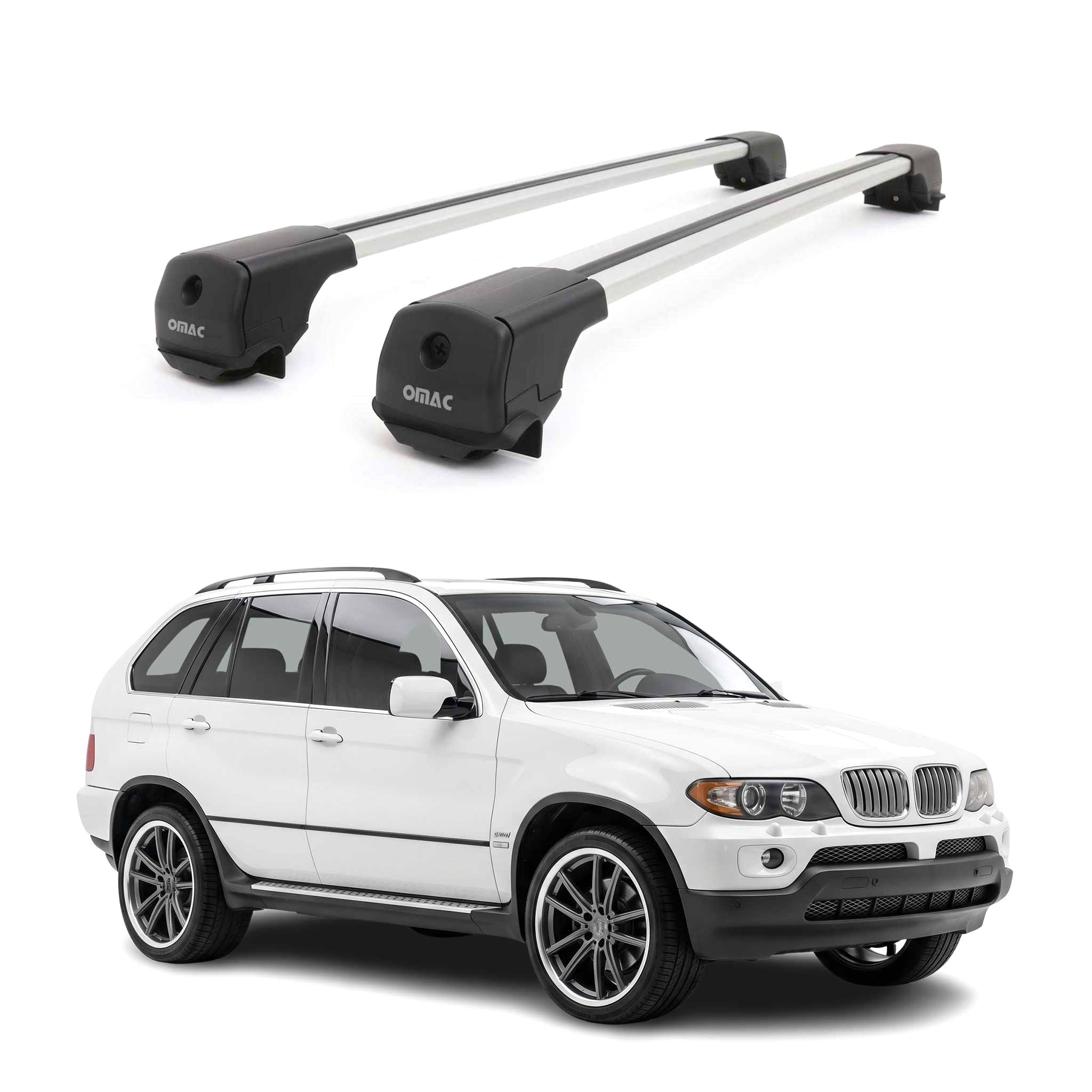 Dachträger Grundträger für BMW X5 E53 1999-2006 Aluminium 75kg Grau 2tlg