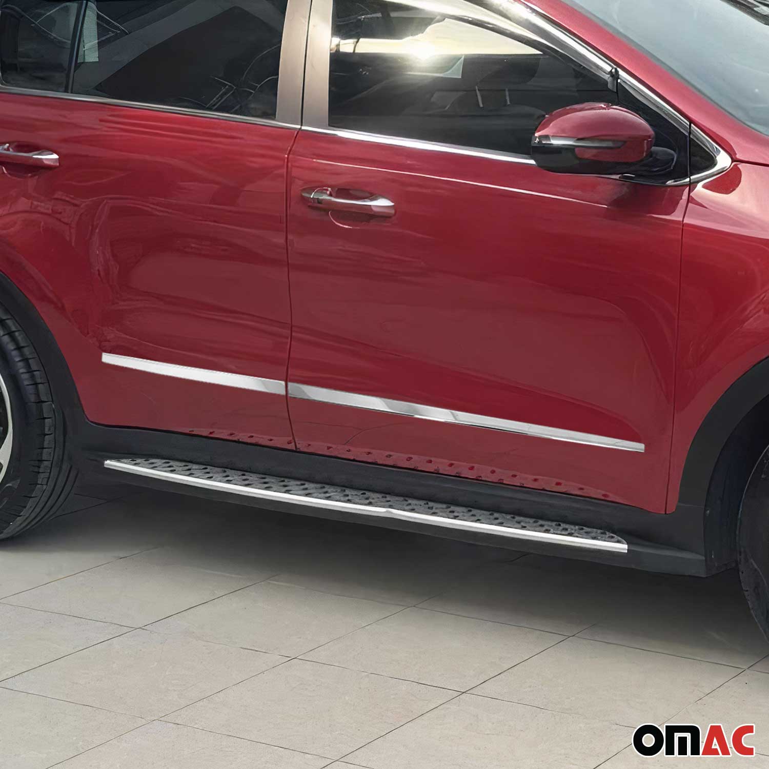 Seitentürleiste Türleisten Türschutzleiste für Kia Sportage 2015-2021 Chrom 4x