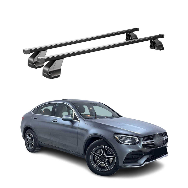Menabo Dachträger Grundtäger für Mercedes GLC C253 2020-2022 75kg Stahl Schwarz