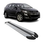 Seitenschweller Trittbretter Schweller für Mazda CX-7 2006-2012 Aluminium Silber