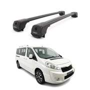 Dachträger Grundträger für Peugeot Expert 2007-2016 Aluminium 75kg Schwarz 2tlg