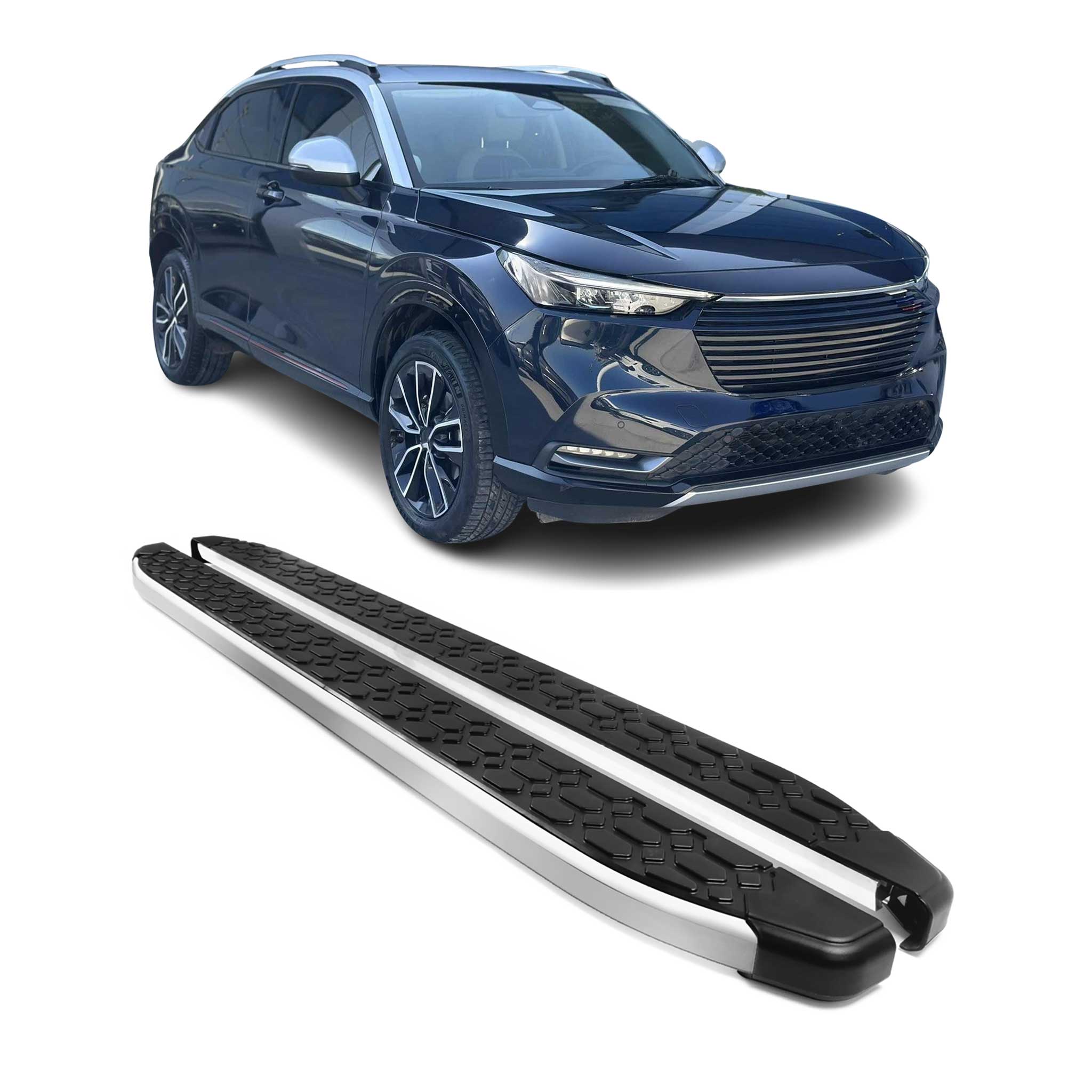 Trittbretter Seitenschweller Schweller für Honda HR-V III 2021-2026 Schwarz 2tlg