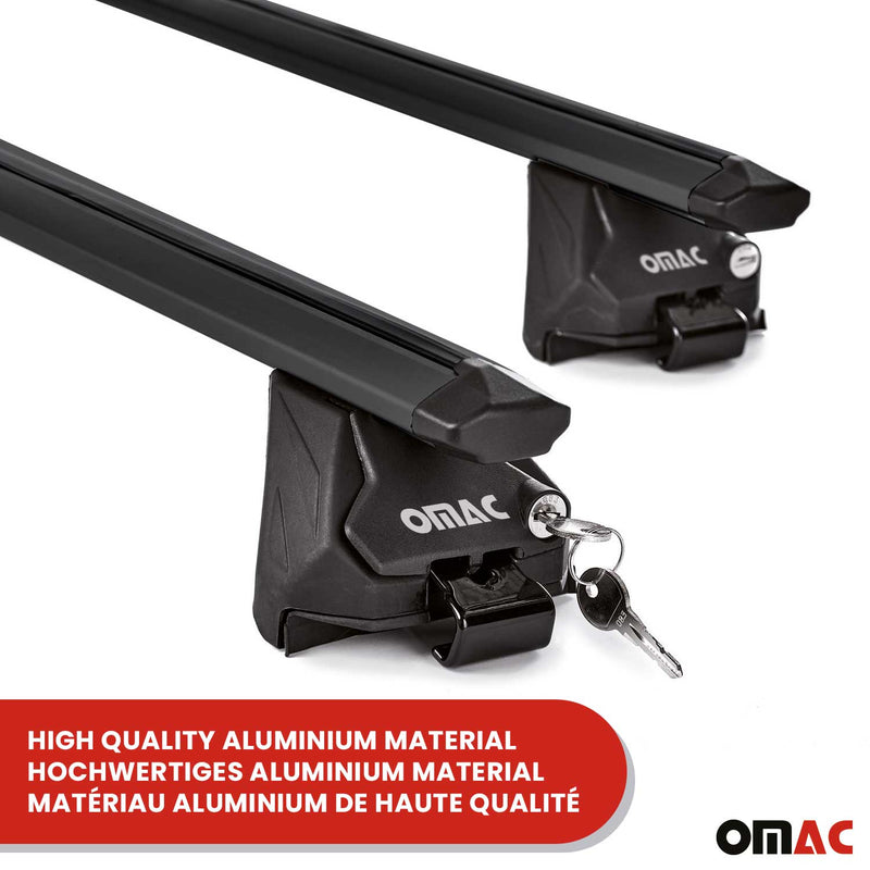 Dachträger Grundtäger für Nissan Qashqai J11 2014-2021 100kg Alu Schwarz 2x ABE