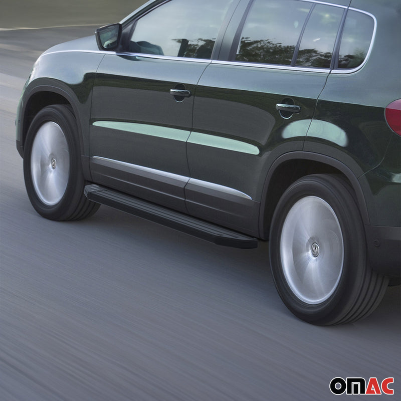 Trittbretter Seitenschweller für VW Tiguan 2007-2016 Alu Schwarz ABE