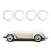 4x Weißwandringe Weißwandreifen 13 Zoll weiß Gummi Auto Tuning