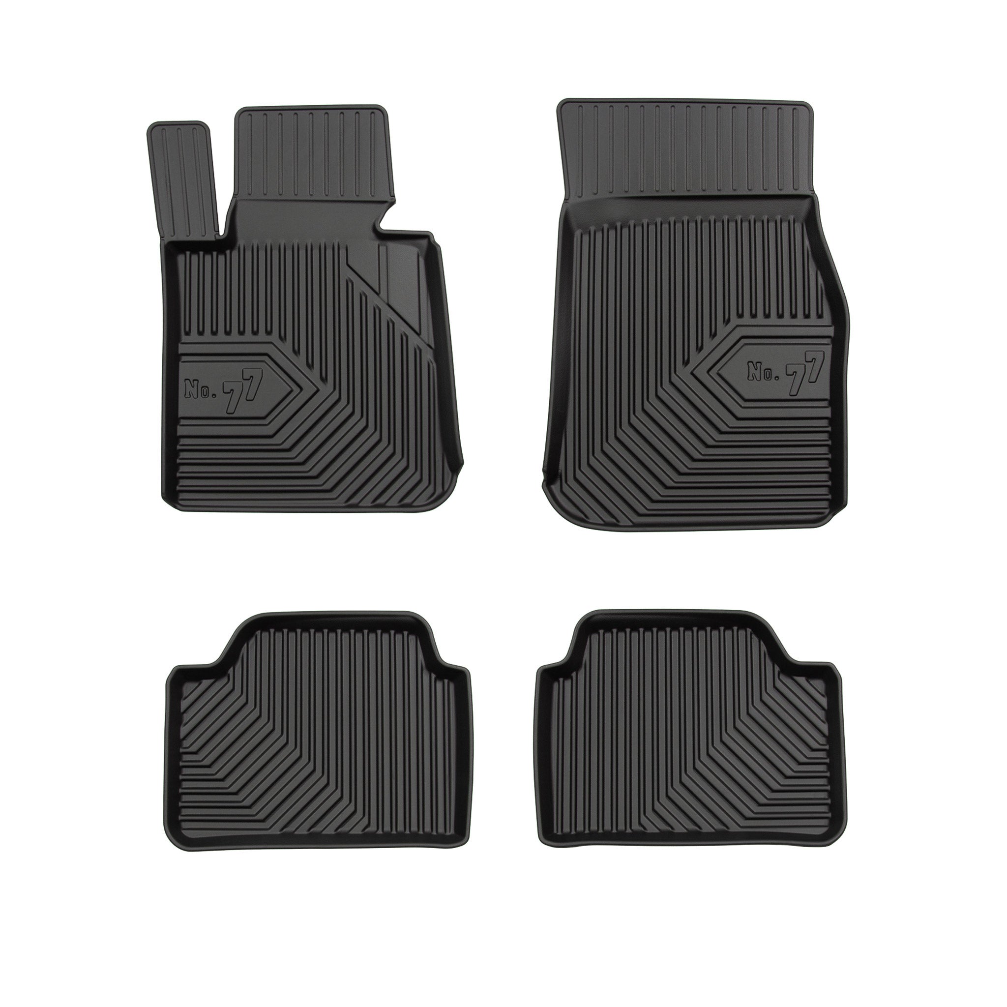 Fußmatten Gummimatten No.77 für BMW 1er F20 2011-2019 TPE Gummi Schwarz 4 Teile