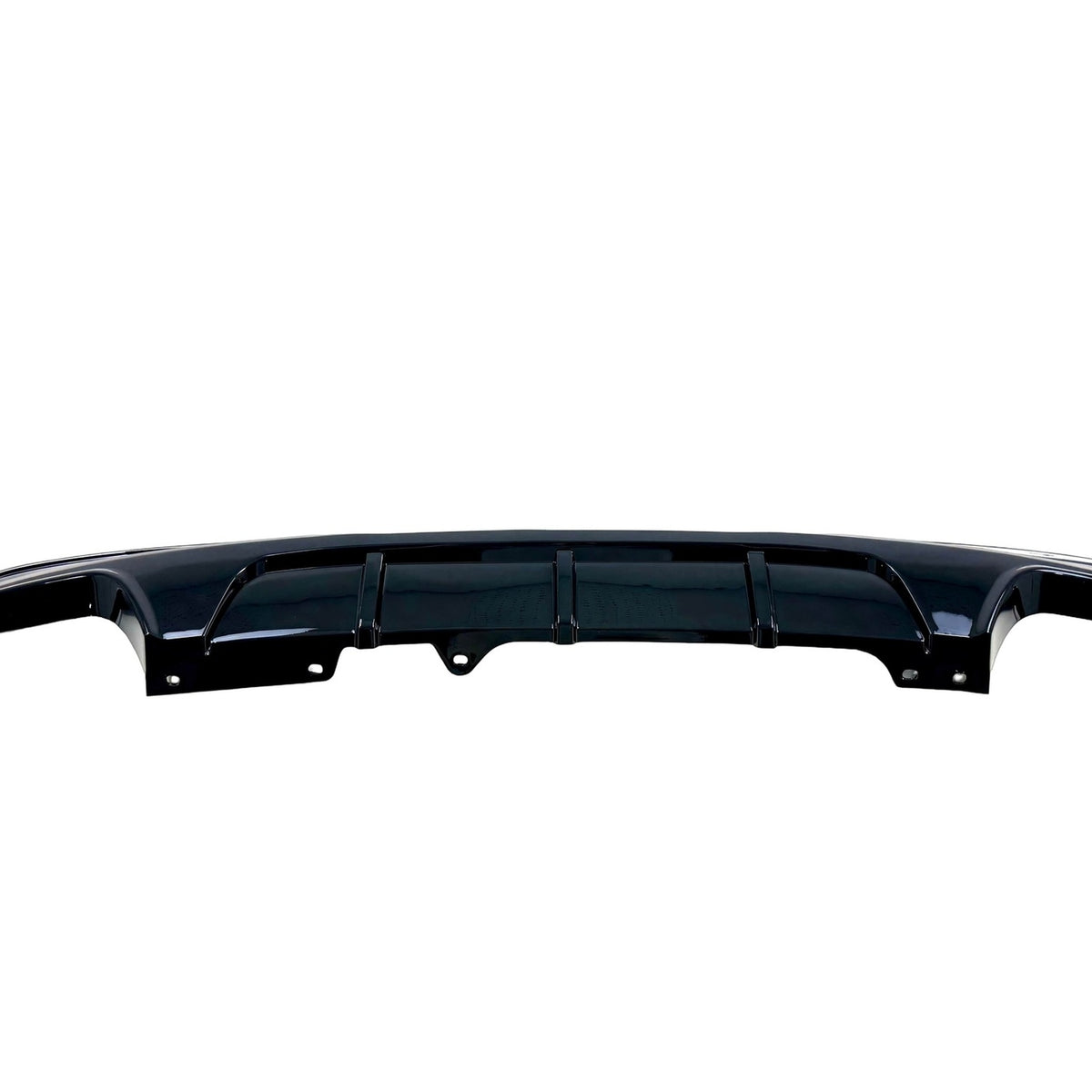 JOM Heckschürzeneinsatz für BMW 5er F10 Limo/F11 Touring 2010-2017 schwarz glänzend Doppelrohr (li/re) M-Sport