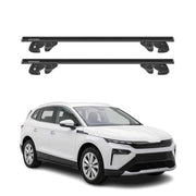 Dachträger Grundtäger für Skoda Elroq 2024-2026 Aluminium 90kg TÜV Schwarz 2tlg