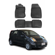 OMAC Gummimatten Fußmatten für Nissan Note 2005-2013 TPE Automatten Schwarz 4x