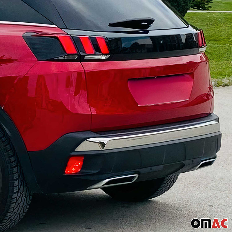 Stoßstangen Diffusor Auspuffrahmen für Peugeot 3008 2016-2020 Chrom ABS 2 tlg