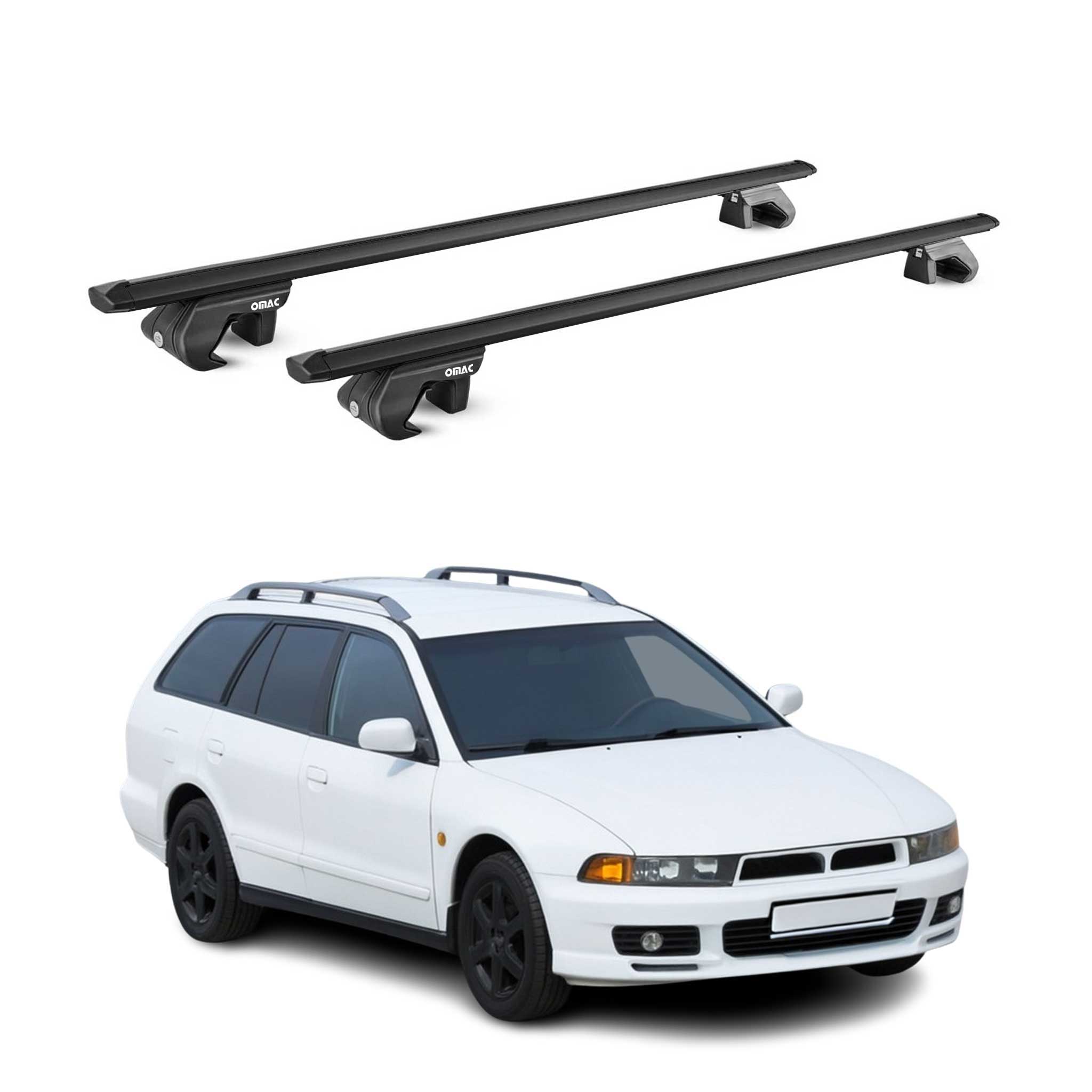 Dachträger Grundtäger für Mitsubishi Galant Kombi EA0 1997-2002 Alu Grau 2x ABE