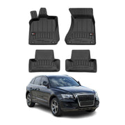 OMAC Gummi Fußmatten für Audi Q5 2008-2017 Premium TPE 3D Automatten Schwarz 4x