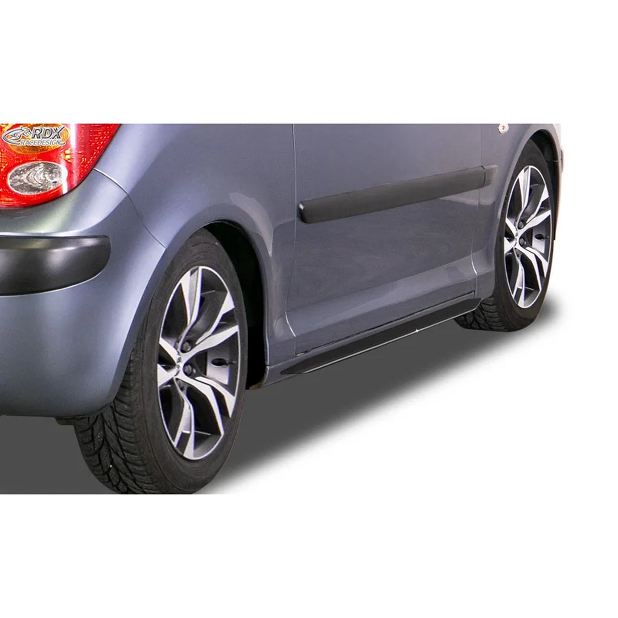 RDX Seitenschweller für Peugeot 1007 2005- Slim ABS Schwarz 2er-Set TÜV