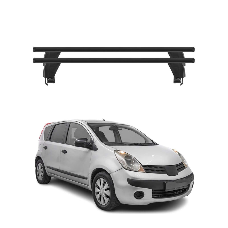 Menabo Dachträger Grundtäger für Nissan Note 2004-2012 50kg Alu Schwarz 2 tlg