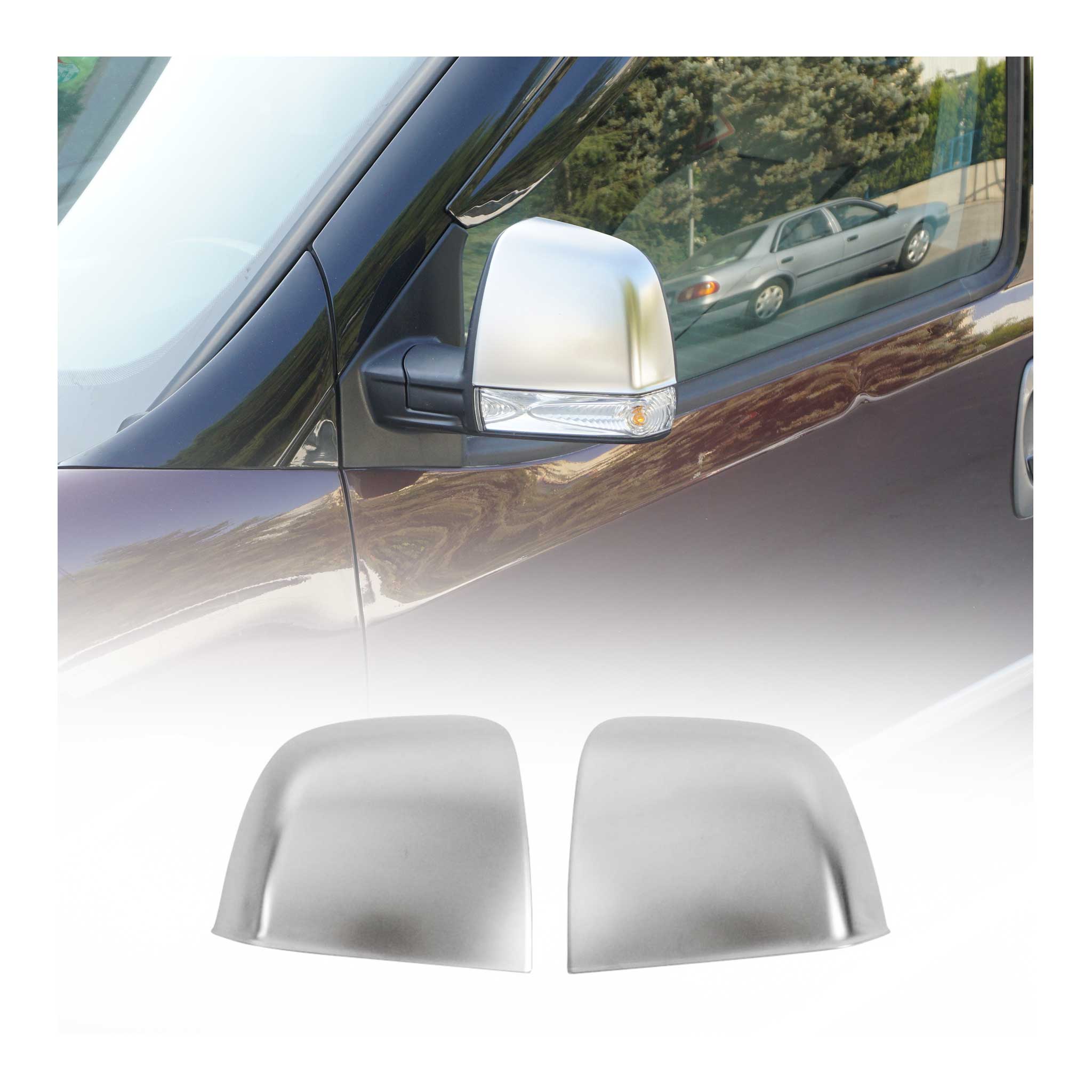 Spiegelkappen Spiegelabdeckung für Opel Combo D 2012-2018 Chrom ABS Matt 2tlg