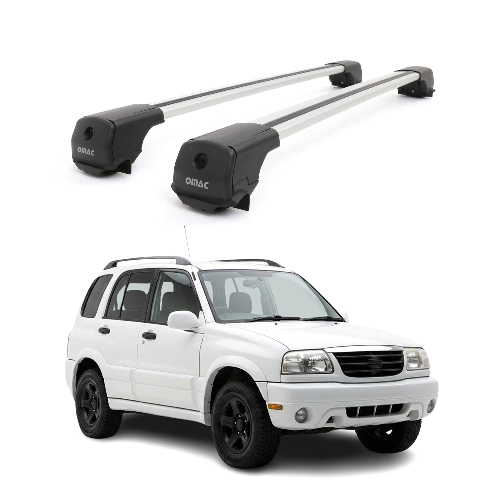 Dachträger Grundträger für Suzuki Grand Vitara 1998-2005 Aluminium 75kg Grau 2x