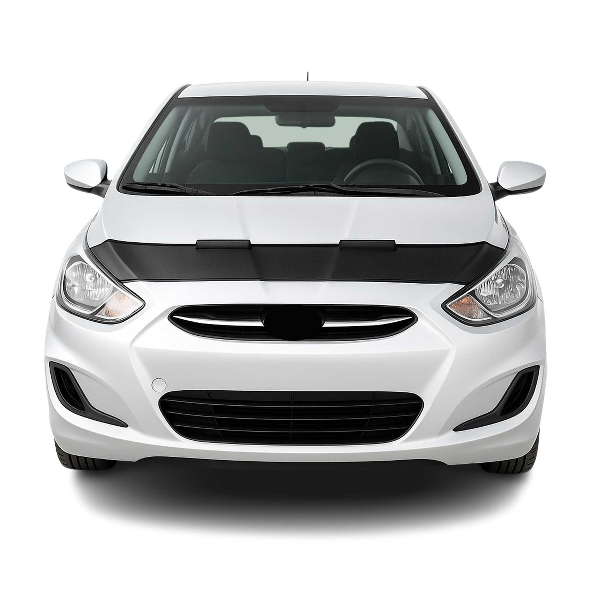 Haubenbra Steinschlagschutz für Hyundai Accent Blue RB 2011-2024 Schwarz Halb