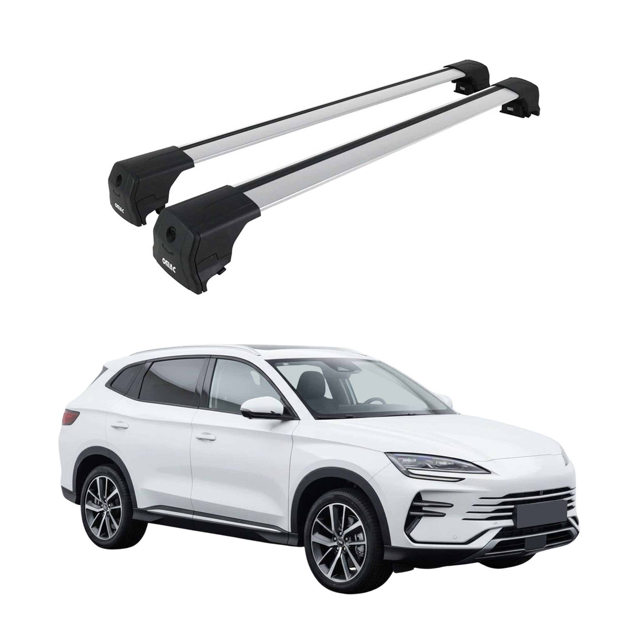 Dachträger Gepäckträger für BYD Seal U SUV 2024-2026 ABE Aluminium Grau 2tlg