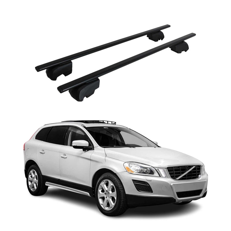 Dachträger Gepäckträger für Volvo XC60 2009-2017 Grundträger ABE Schwarz 2x