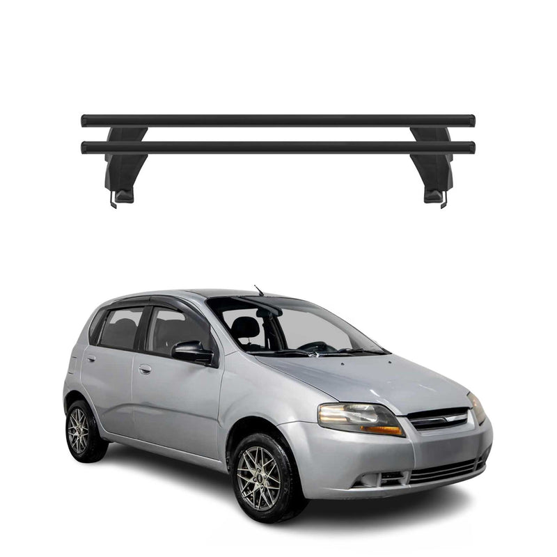 Menabo Dachträger Grundtäger für Chevrolet Aveo T250 2005-2011 50kg Alu Schwarz