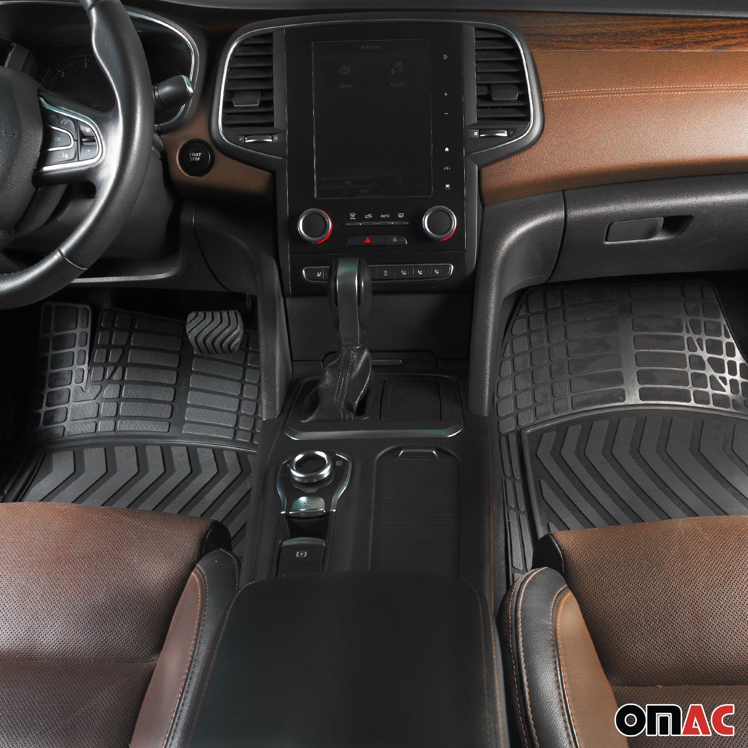 Fußmatten Gummimatten 3D Antirutsch für Citroen C4 Cactus Gummi TPE Schwarz 4tlg