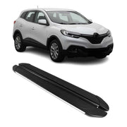 Trittbretter Seitenschweller für Renault Kadjar 2015-2022 Aluminium Schwarz Grau