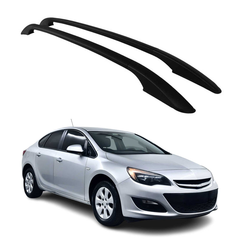 Alu Dachreling Relingträger für Opel Astra K 2015-2021 Schrägheck Schwarz