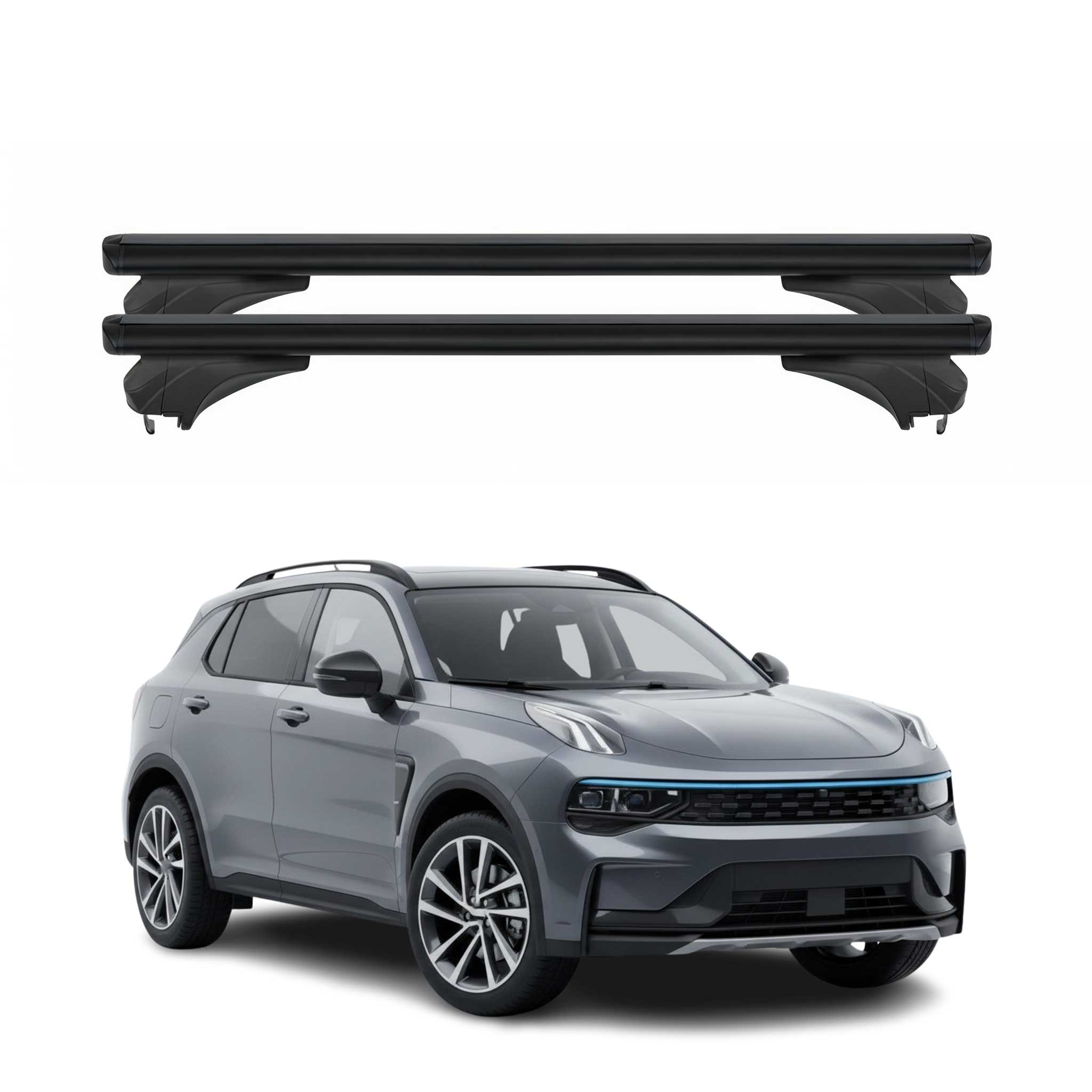 Menabo Dachträger Grundtäger für Link&Co 01 2017-2026 Aluminium Schwarz 2 tlg