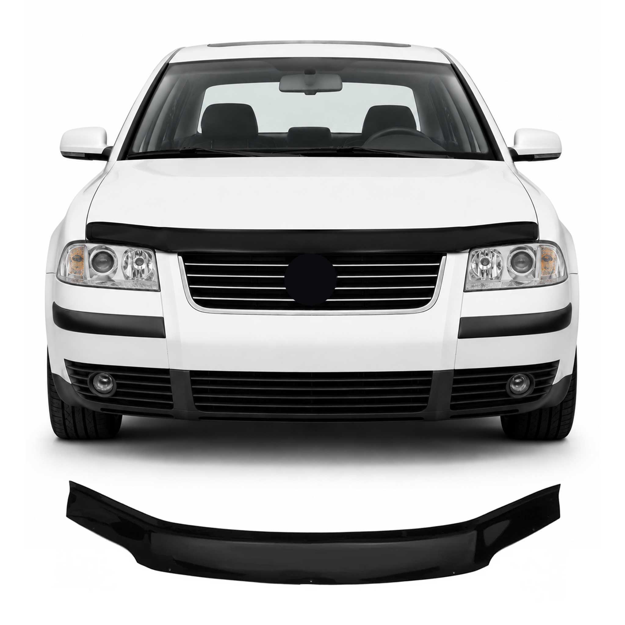 Motorhaube Deflektor Steinschlagschutz für VW Passat B5 GP 2000-2005 Schwarz