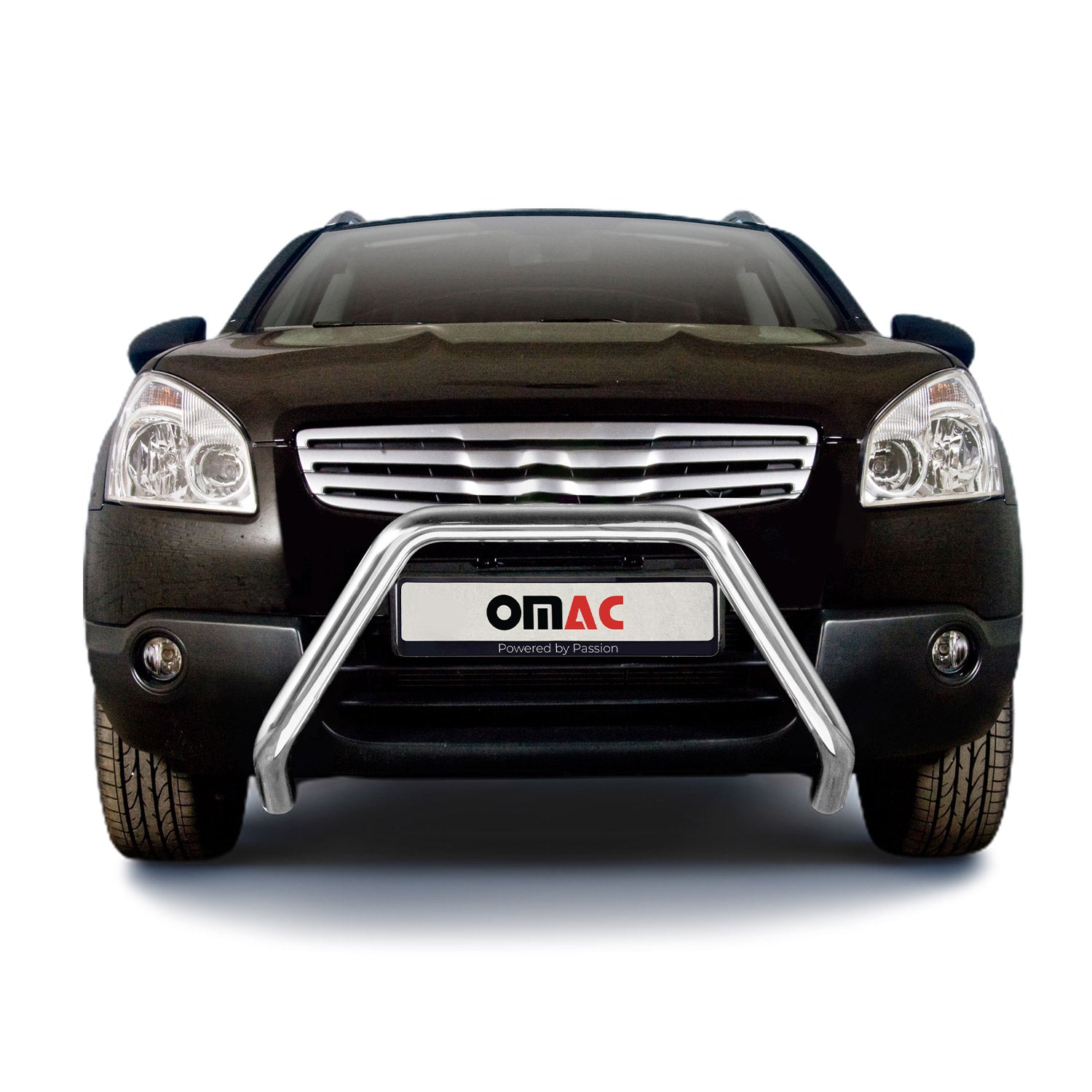 Frontbügel Frontschutzbügel für Nissan Qashqai 2007-2010 mit ABE Stahl Silber