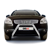 Frontbügel Frontschutzbügel für Nissan Qashqai 2007-2010 mit ABE Stahl Silber