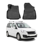 Gummimatten Fußmatten für Peugeot Partner Tepee 2015-2018 Facelift TPE Schwarz