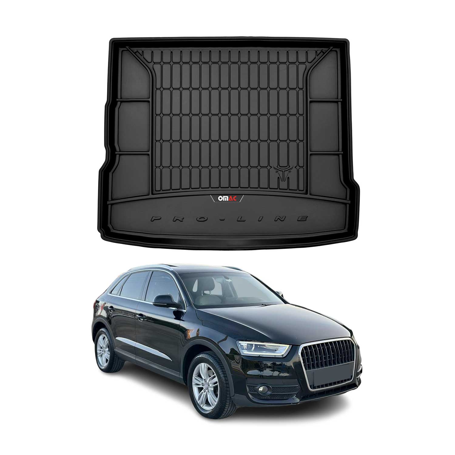 OMAC Gummi Kofferraumwanne für Audi Q3 8U 2011-2018 untere TPE Laderaumwanne
