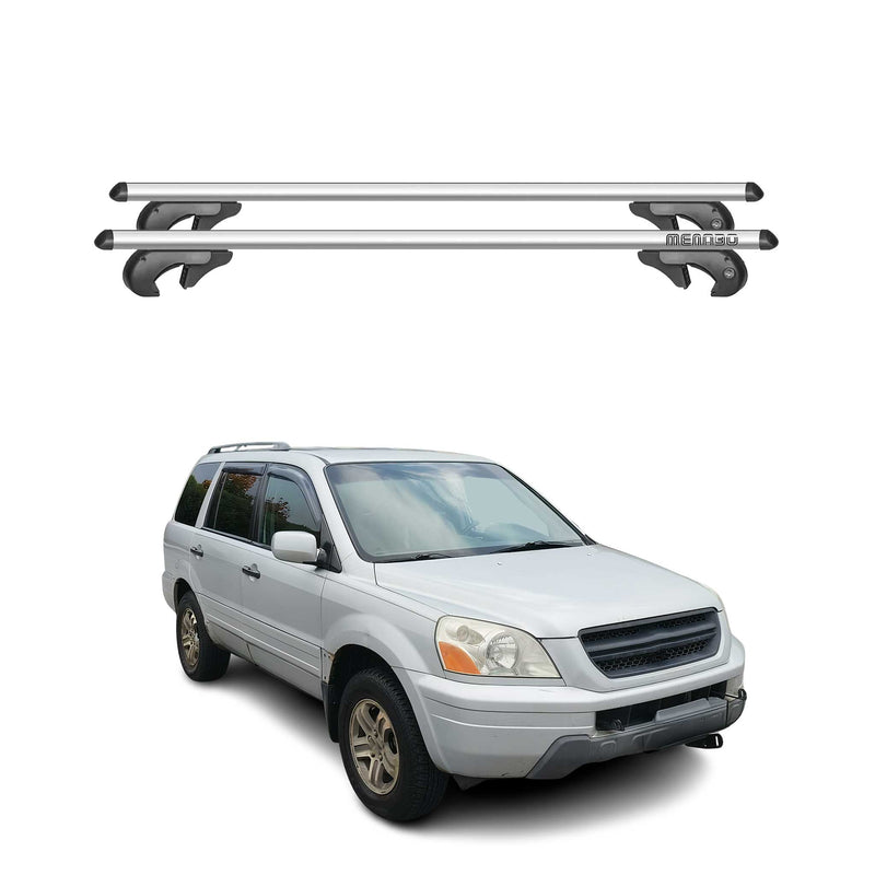 Menabo Dachträger Grundtäger für Honda Pilot 2002-2008 90kg Alu Silber 2 tlg