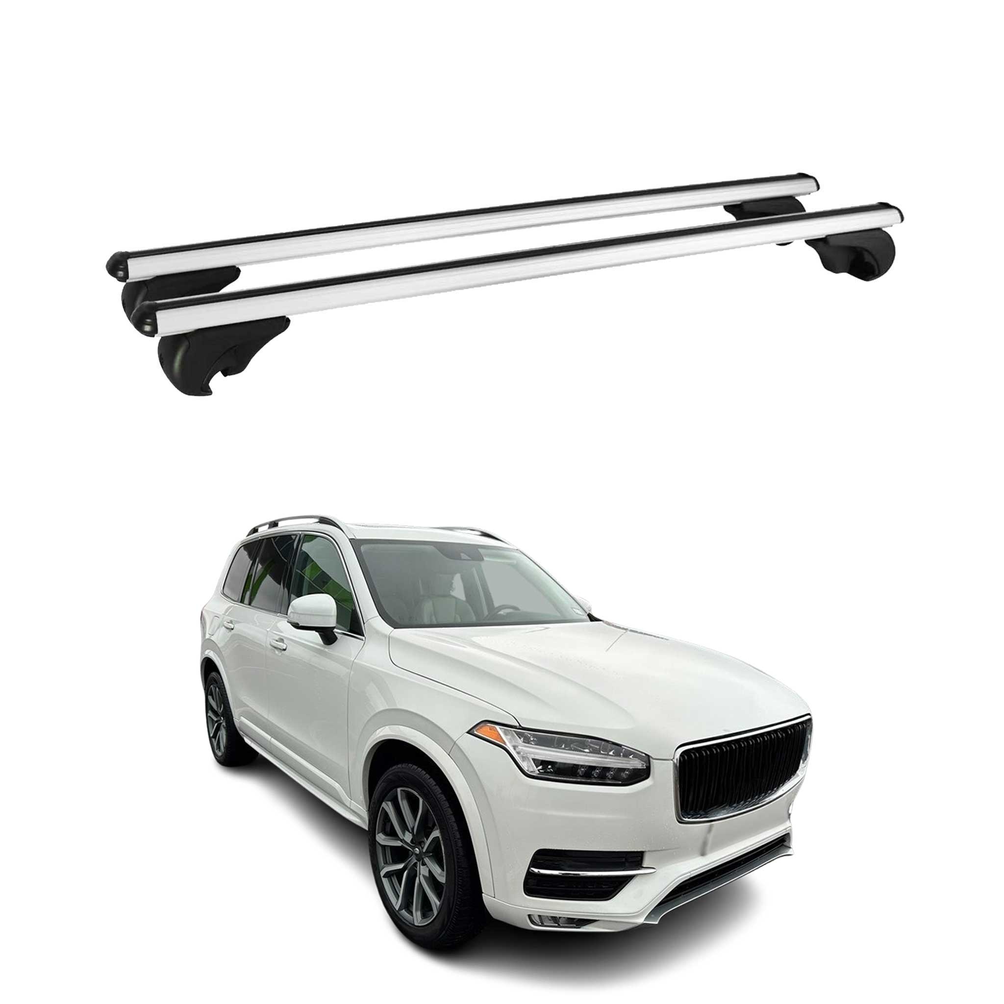 Dachträger Grundtäger für Volvo XC90 2015-2019 75kg Alu Silber 2 tlg