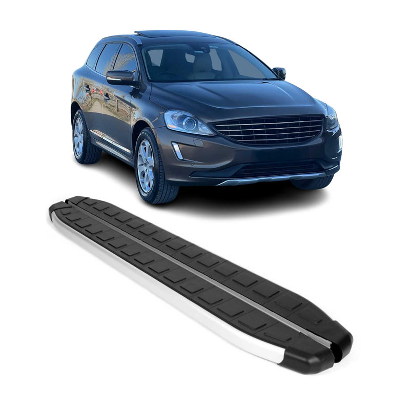 Seitenschweller Seitenbretter Trittbretter für Volvo XC60 2008-2017 Alu Schwarz