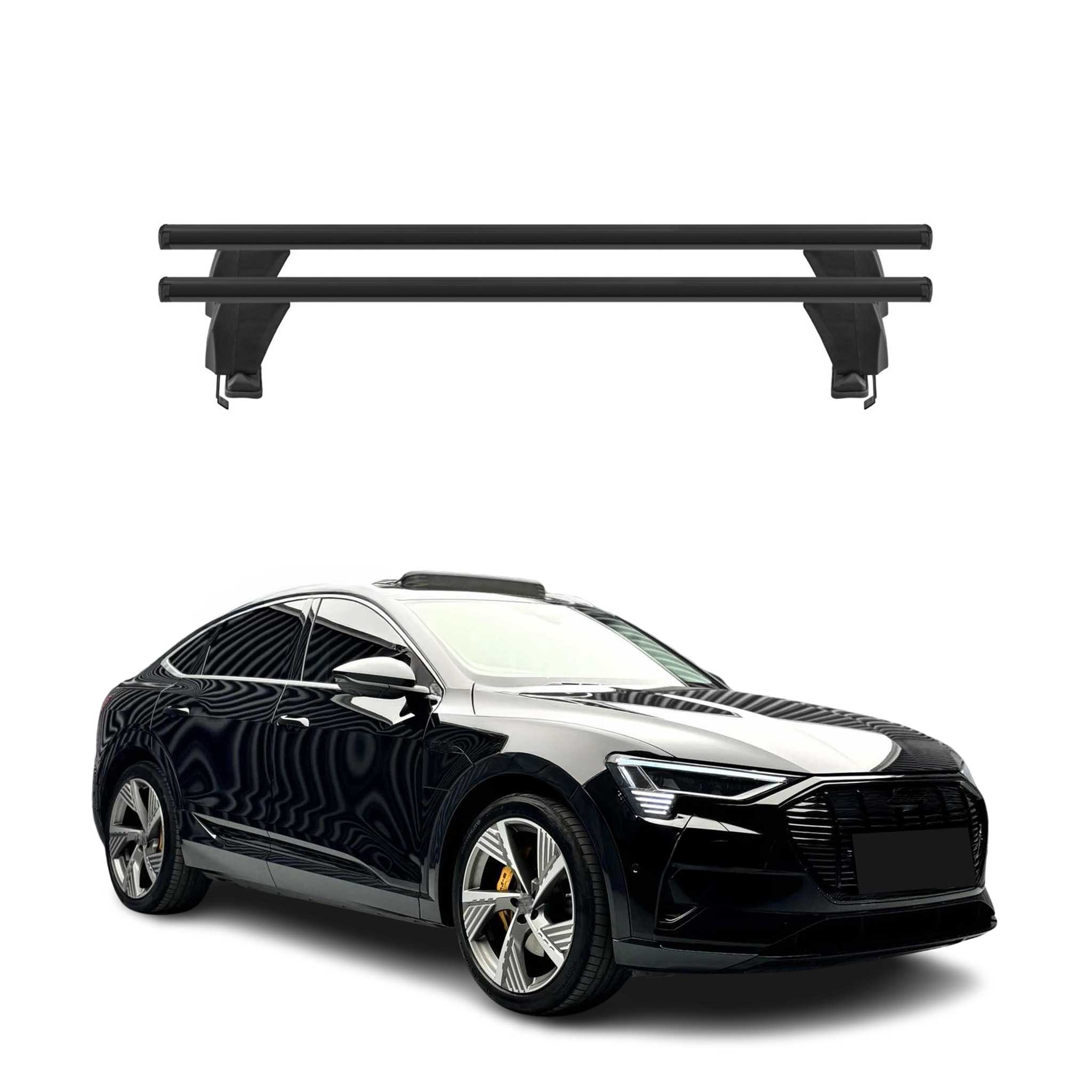 Menabo Dachträger Grundtäger für Audi e-tron Sportback 2021-2025 Alu Schwarz 2x