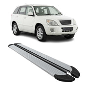 Seitenschweller Trittbretter Schweller für Chery Tiggo 2006-2013 Aluminium Grau