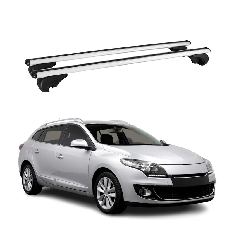 Dachträger für Renault Megane Grandtour mk3 2009-2012 Pre-FL 75kg Alu Silber 2x