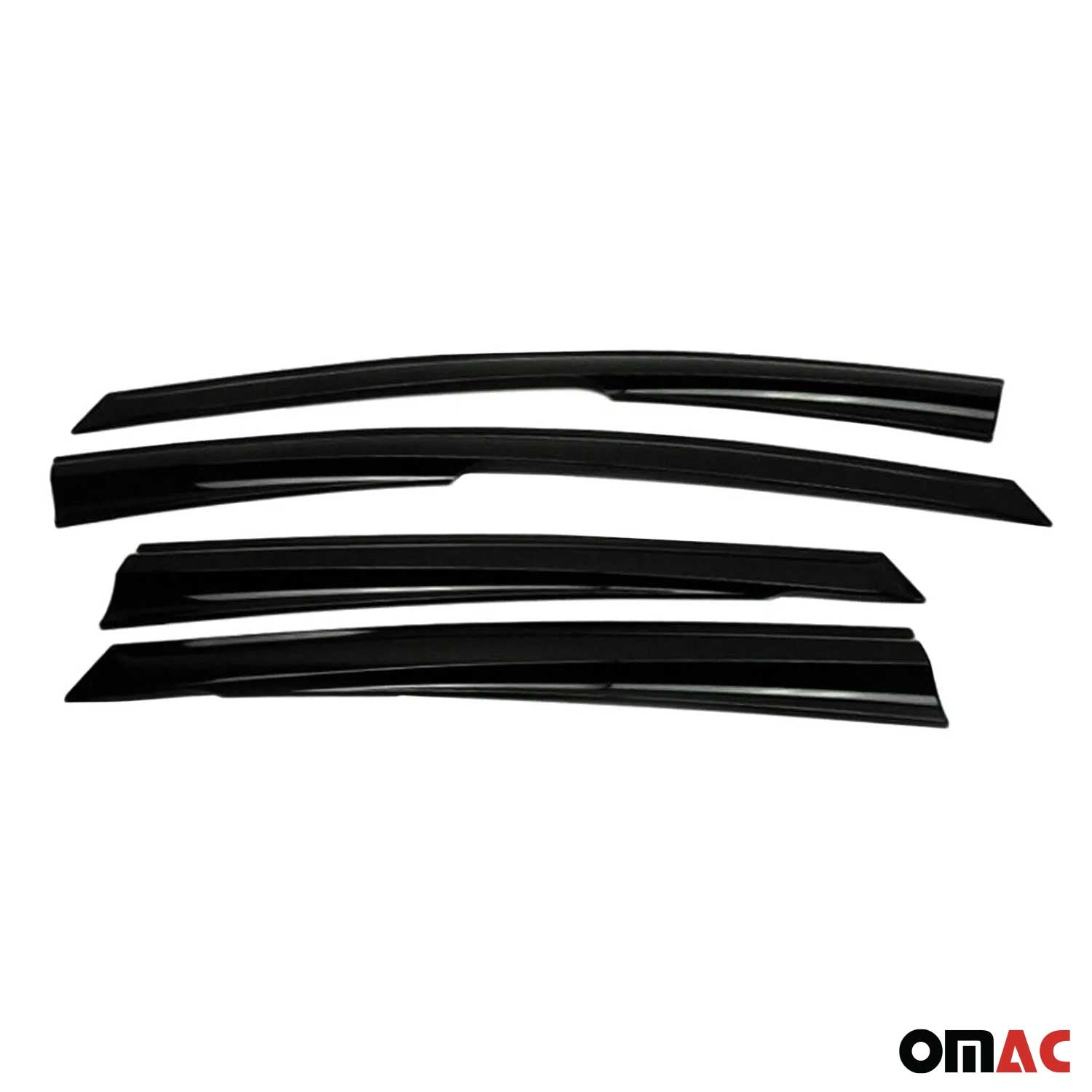 4x Windabweiser Regenabweiser für Ford Focus 2010-2018 Schrägheck Limo Dunkel