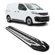 Trittbretter Seitenschweller für Opel Vivaro C 2019-2026 L1 Kurzer Schwarz Alu