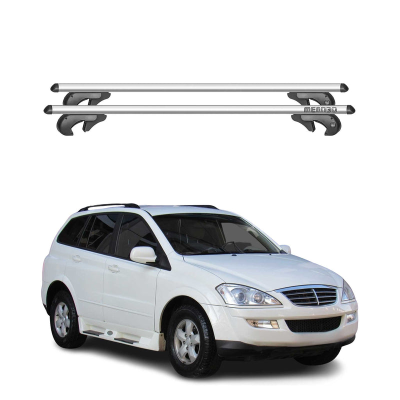 Menabo Dachträger Grundtäger für Ssangyong Kyron 2005-2014 5 tür 90kg Alu Silber
