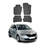 OMAC Gummi Fußmatten für Skoda Fabia III 2014-2021 Automatten Gummi Schwarz 4tlg