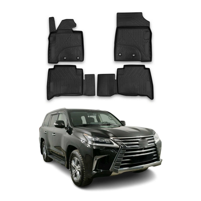 OMAC Gummimatten Fußmatten für Lexus LX 570 2015-2025 TPE Automatten Schwarz 4x