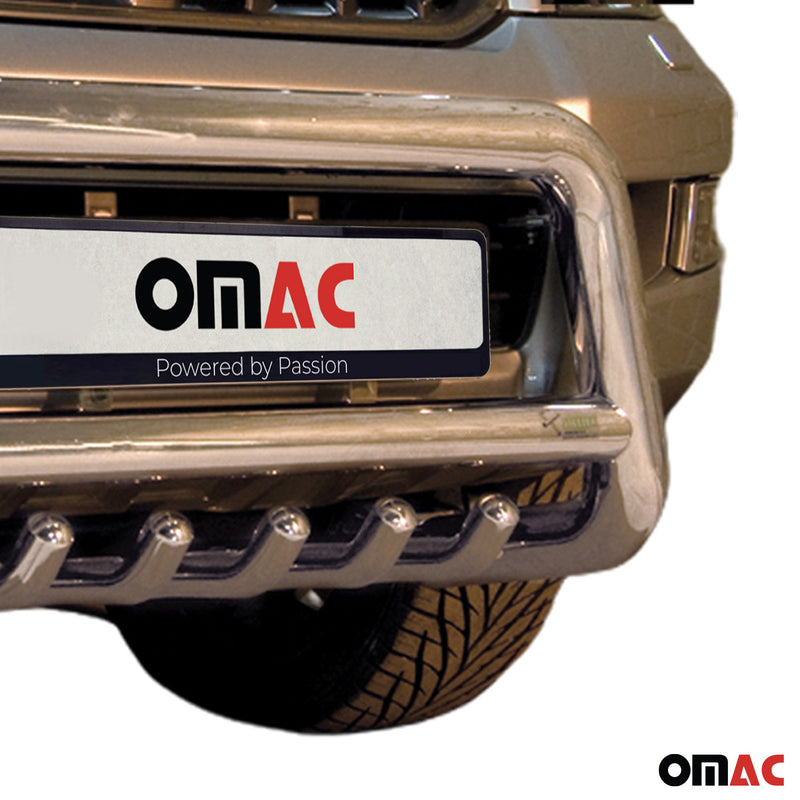 Frontbügel Frontschutzbügel für Toyota Land Cruiser 120 2003-09 ABE Stahl Silber