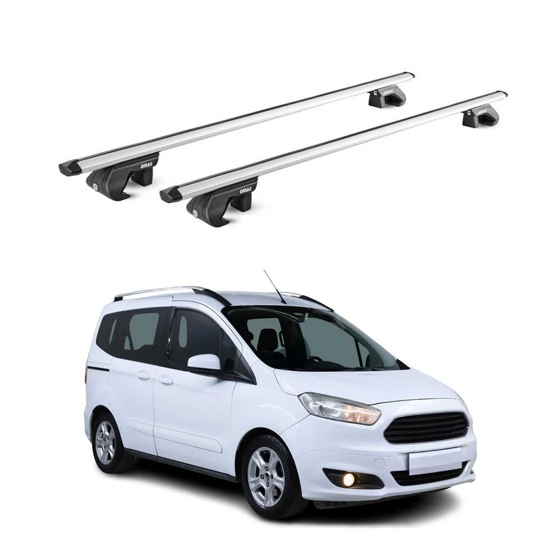 Dachträger Grundtäger für Ford Courier Tourneo 2013-2025 90kg Alu Silber 2x ABE