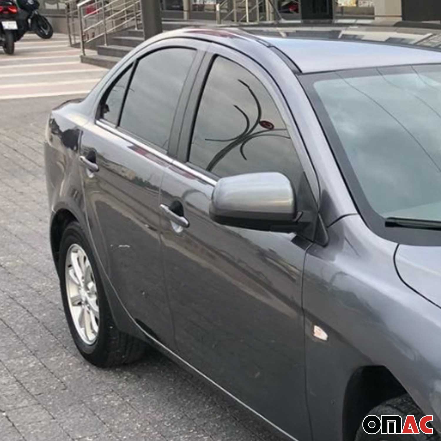 Fensterleisten Zierleisten für Mitsubishi Lancer 2008-2017 Edelstahl Chrom 4tlg